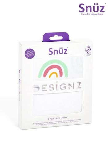 Snuz White 2 Pack Moses Basket Pram Fitted Sheets (C94862) | £18