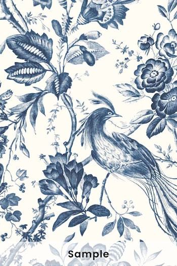 Woodchip & Magnolia Blue Plumage Sample Wallpaper (C94908) | £2