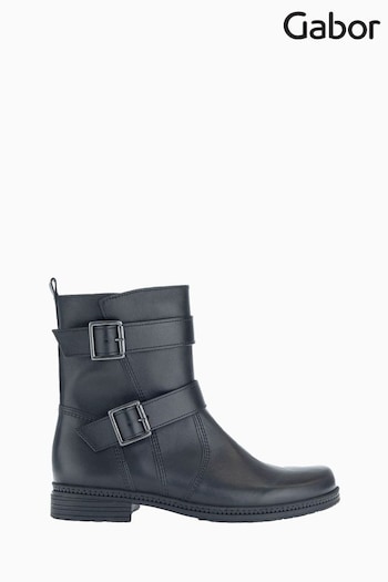 Gabor Nicholas Leather Ankle Black Boots (C95017) | £110