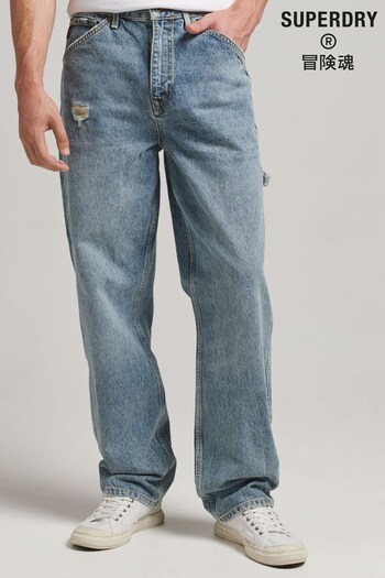 Superdry Blue Organic Cotton Vintage Carpenter Jeans (C95042) | £75