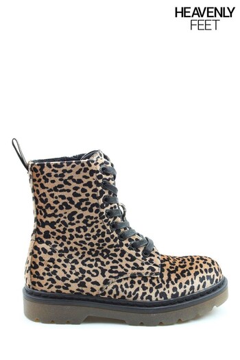 Heavenly Feet Ladies Animal Print Style Justina. Vegan Friendly Boots (C95132) | £65