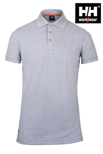 Helly Hansen Grey Oxford Polo Shirt (C95143) | £36