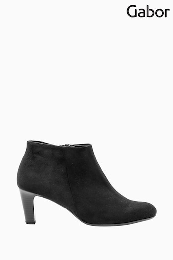 Gabor Fatale Velour Ankle Black Boots (C95157) | £85