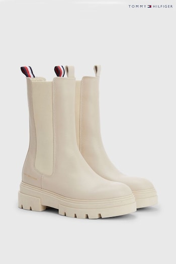 Tommy Hilfiger Natural Monochromatic Chelsea Boots (C95321) | £180