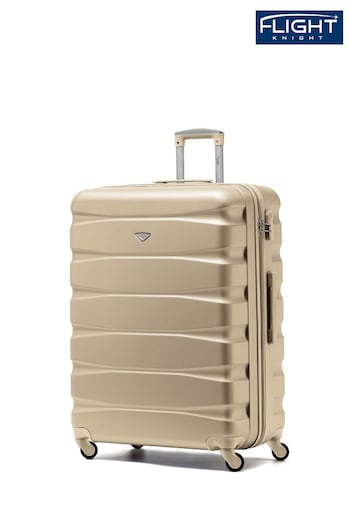 Flight Knight Large Hardcase Lightweight Check In Suitcase With 4 Wheels (C95486) | £80