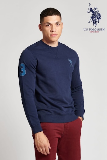 U.S. Polo Lapin Assn. Mens Navy Blazer Crew Sweatshirt (C95704) | £55