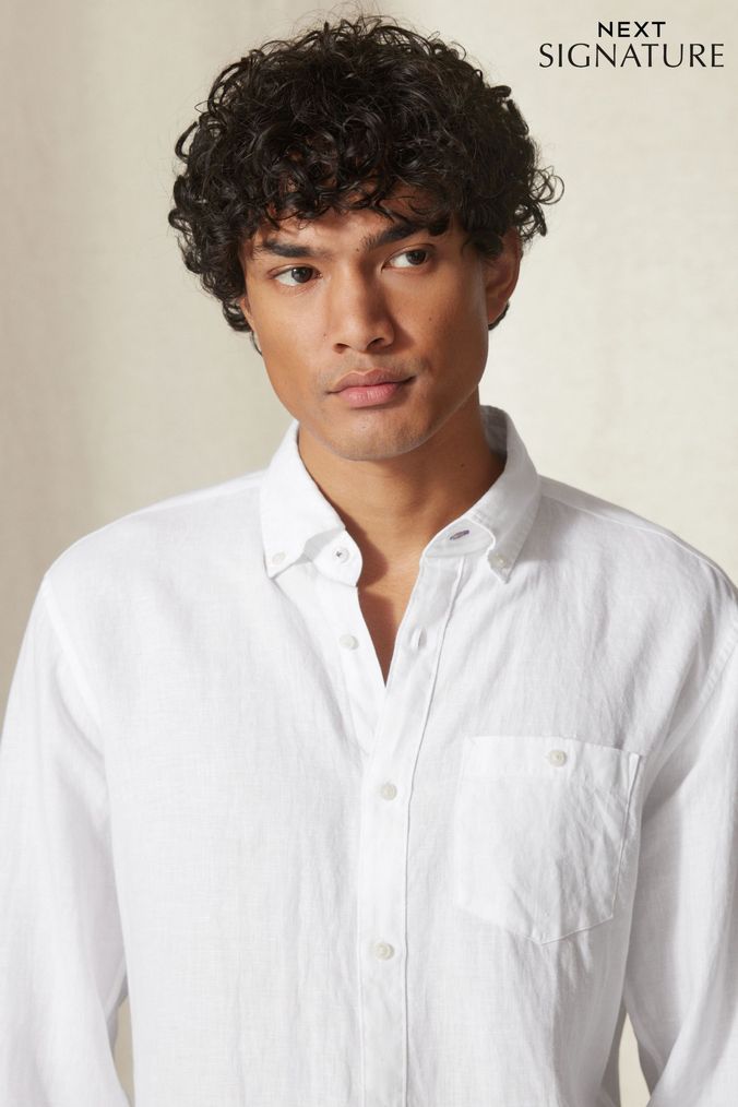 Next white linen top top