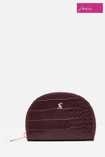 Joules Red Half Moon Croc Effect Coin Purse (C96230) | £16.95