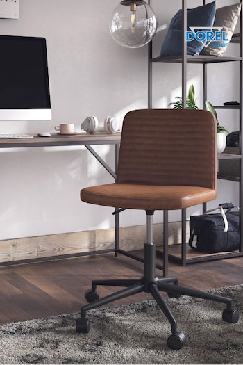 Dorel Home Camel Brown Europe Corey Faux Leather Office Task Chair (C96484) | £100