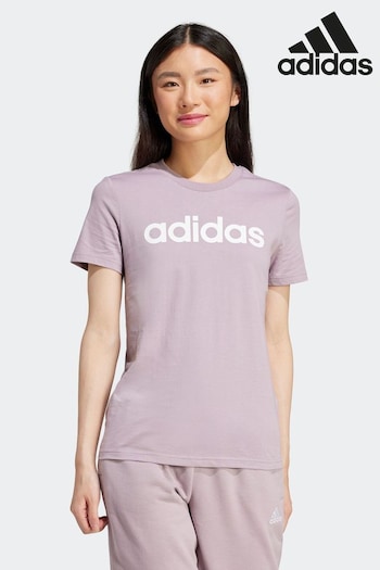 adidas Pink Slim Fluxwear Essentials Logo T-Shirt (C96533) | £20