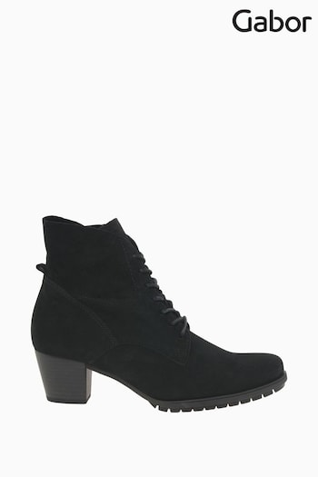 Gabor Optimum Soft Nubuck Black Ankle Boots (C96535) | £100