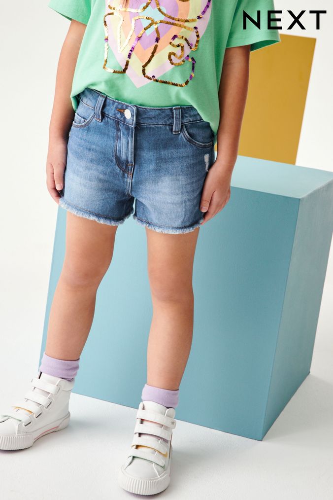 Next denim shorts top girl