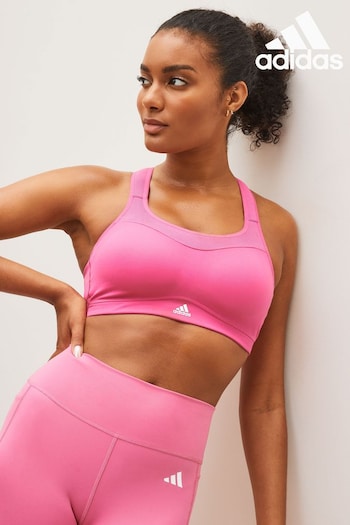 adidas Pink TLRD Impact Training High-Support Bra (C96746) | £45