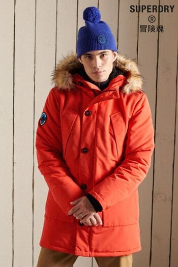Superdry Orange Everest Parka Coat (C96776) | £140