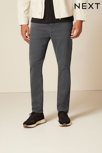 Charcoal Grey Slim Essential Stretch Jeans Asymmetrical (C96957) | £28