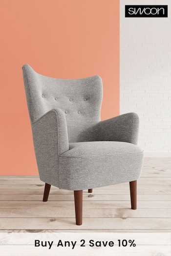 Swoon Houseweave Thunder Grey Ludwig Chair (C97007) | £859