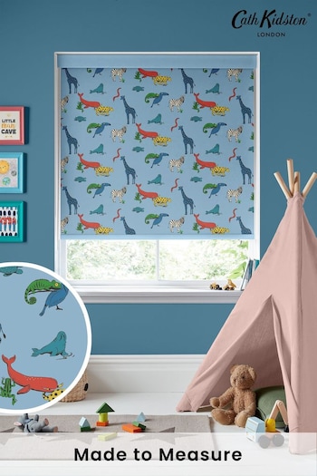Cath Kidston Mid Blue Kids Animals Made To Measure Roller Blinds (C97074) | £58
