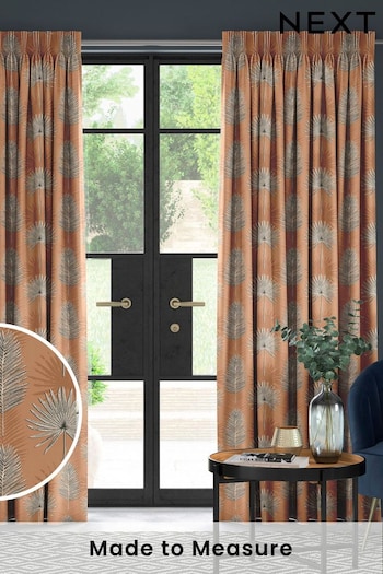 Terracotta Orange Sellus Made To Measure Curtains (C97387) | £61