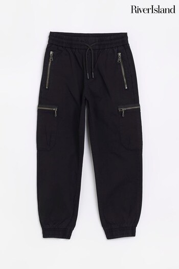 River Island Boys Black Zippy Trousers (C97448) | £22