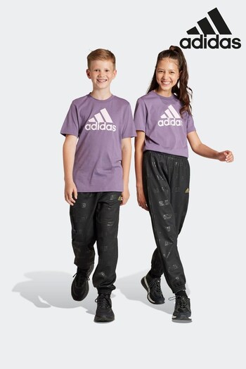 adidas Black Brand Love Debossed Joggers (C97515) | £38