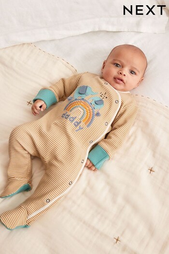 Daddy Blue/Neutral Baby Character Footed Sleepsuit (0-2yrs) (C97536) | £9.50 - £10.50