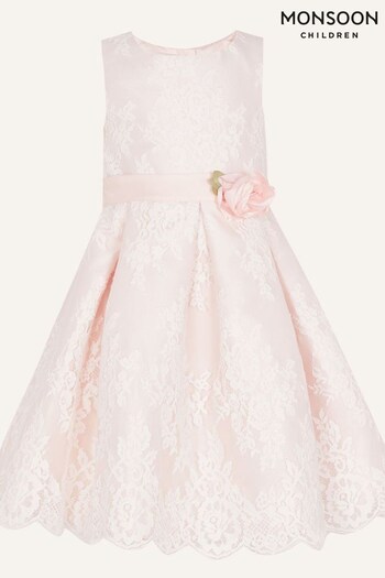 Monsoon Pink Lola Lace Dress (C97568) | £60 - £70