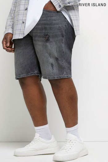River Island Black Slim Fit Big & Tall Shorts (C97662) | £36