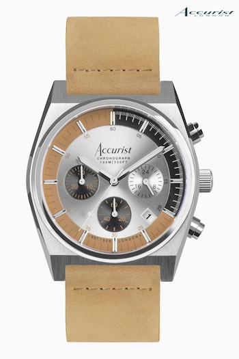 Accurist Mens Brown Origin Leather Strap Chronograph Watch (C97696) | £199