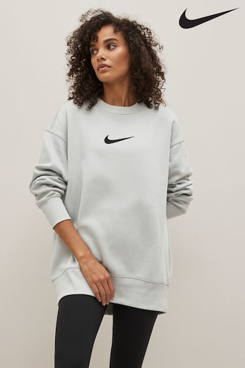 Nike carnival Light Stone Oversized Midi Swoosh Crew Sweatshirt (C97868) | £70