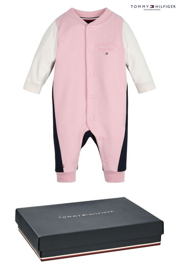 Tommy Hilfiger Baby Pink Colourblock Onesie Gift Pack (C98035) | £55