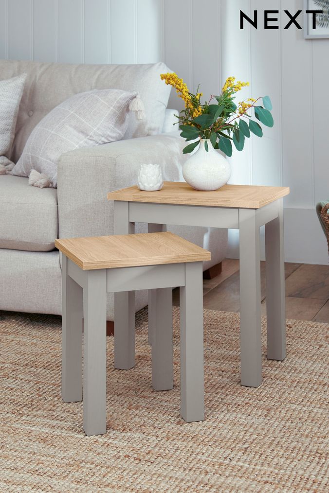 Grey nest of tables next hotsell