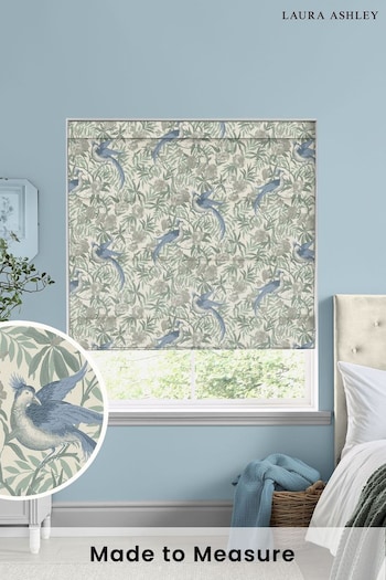 Laura Ashley Blue Osterley Made To Measure Roman Blinds (C98117) | £84