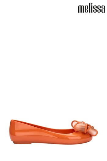 Melissa Orange 3D Transparent Bow Pumps (C98288) | £36