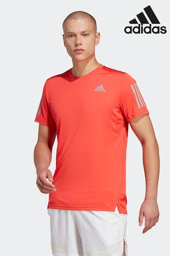 adidas Red Performance Own the Run T-Shirt (C98527) | £33