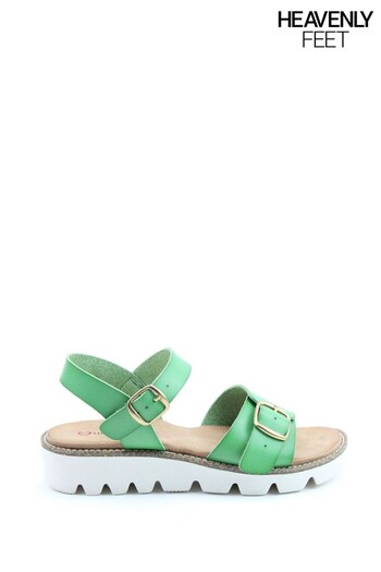 Heavenly Feet Ladies Green Vegan Friendly Comfort Sandals (C98628) | £45
