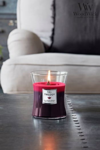 Woodwick Red Medium Trilogy Sun Ripened Berries Candle (C98632) | £26