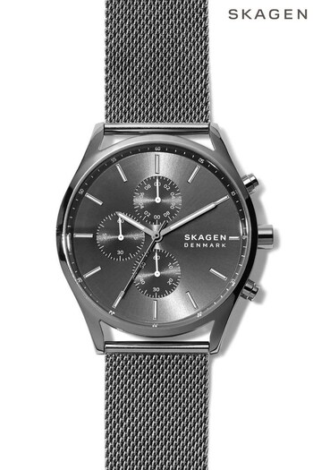 Skagen Gents Grey Holst Steel Watch (C98634) | £179