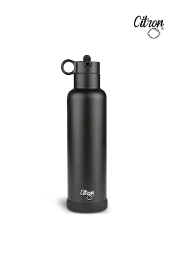 Citron Insulated Water Bottle with Extra Lid 750ml Black (C98645) | £29