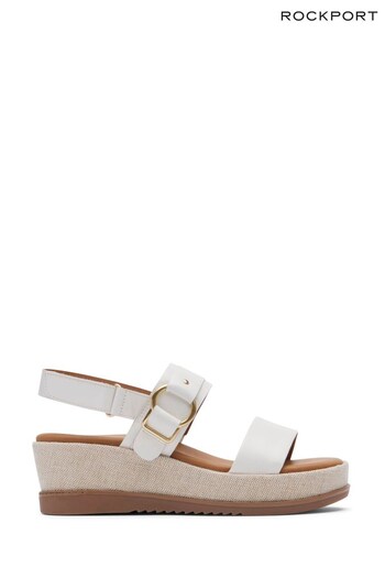Rockport Delanie Piece Sling White Shoes (C98774) | £90