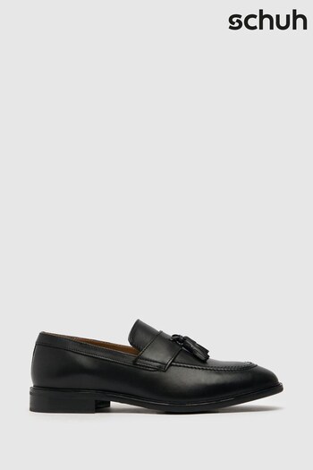 Schuh Raheem Black Tassel Loafers (C98812) | £55