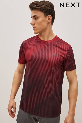 Red Diagonal Stripe Printed Training T-Shirt (C98896) | £20