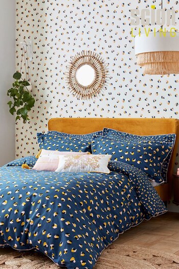 Scion Blue Leopard Dots Duvet Cover and Pillowcase Set (C99017) | £50 - £95