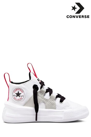 Converse ALL White/Grey Ultra Infant Trainers (C99083) | £40