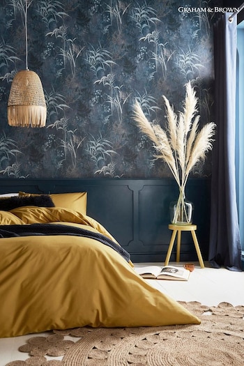 Graham & Brown Blue Restore Midnight Wallpaper (C99119) | £75