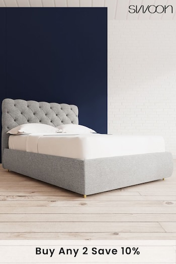 Swoon Houseweave Thunder Grey Burbage Divan Bed (C99256) | £1,169 - £1,259