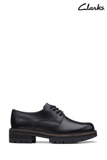 Clarks Black Orianna Derby Shoes (C99400) | £90