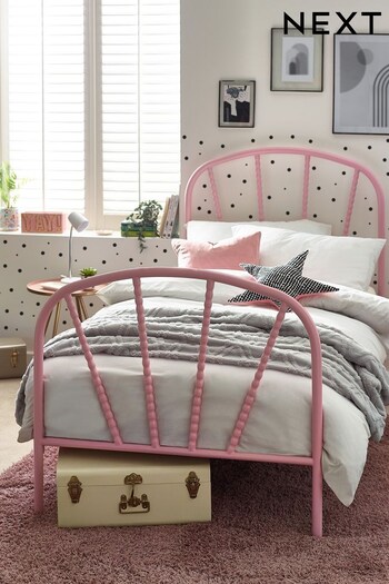 Pink Addison Kids Metal Bed Frame (C99534) | £275