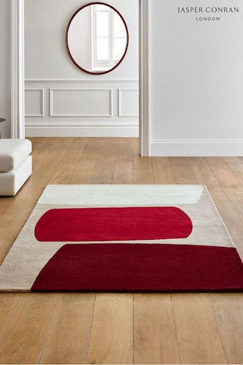 Jasper Conran London Red Colourblock Wool Rug (C99551) | £250 - £510