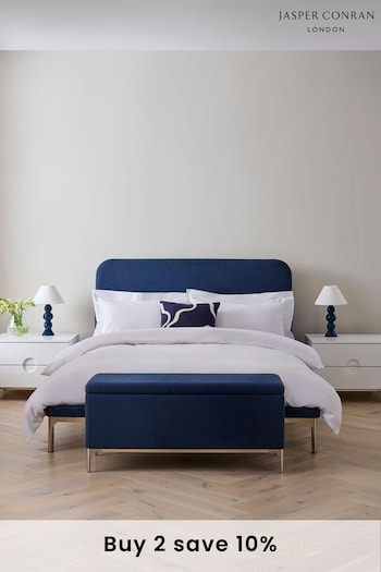 All Occasion & Partywear Ribbed Cotton Blend Navy Blue Bray Bed Frame (C99749) | £999
