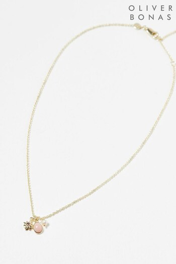 Oliver Bonas Pink Juliet Star Charm Necklace (C9G453) | £38